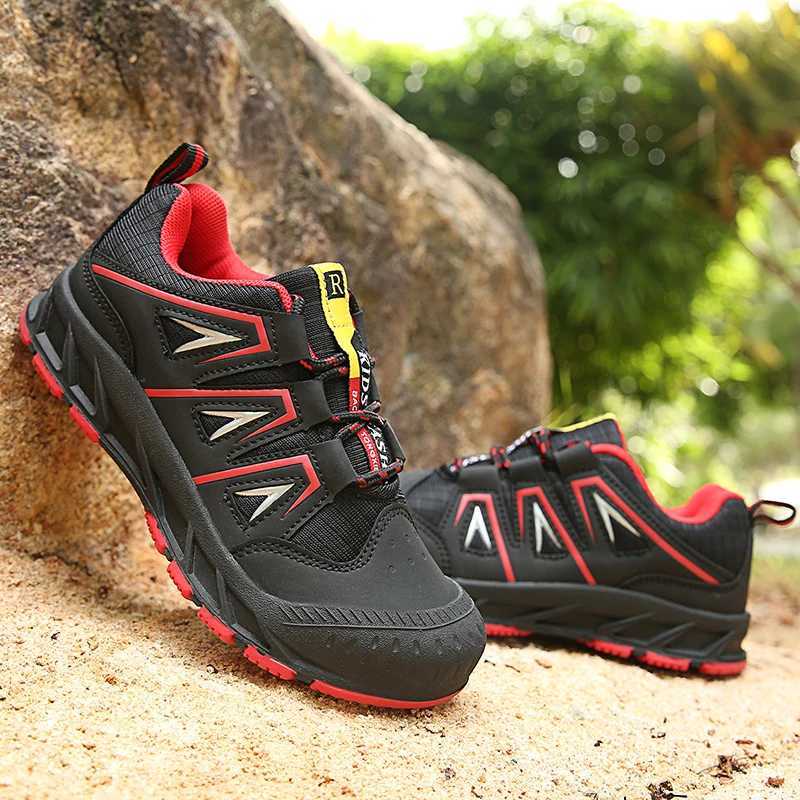 Childrens hiking shoes boys fashionable tactical sports shoes childrens outdoor sports shoes rubber anti slip hiking shoes W250207