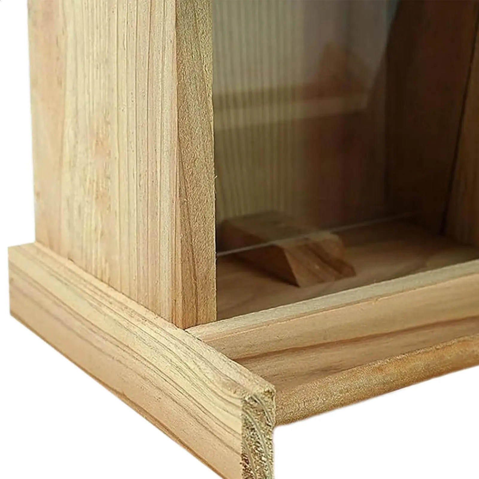 Wood Bird House Feeder for Outdoors Hanging Bird Feeding Station Birds Food Container for Small Birds Parrots 250121