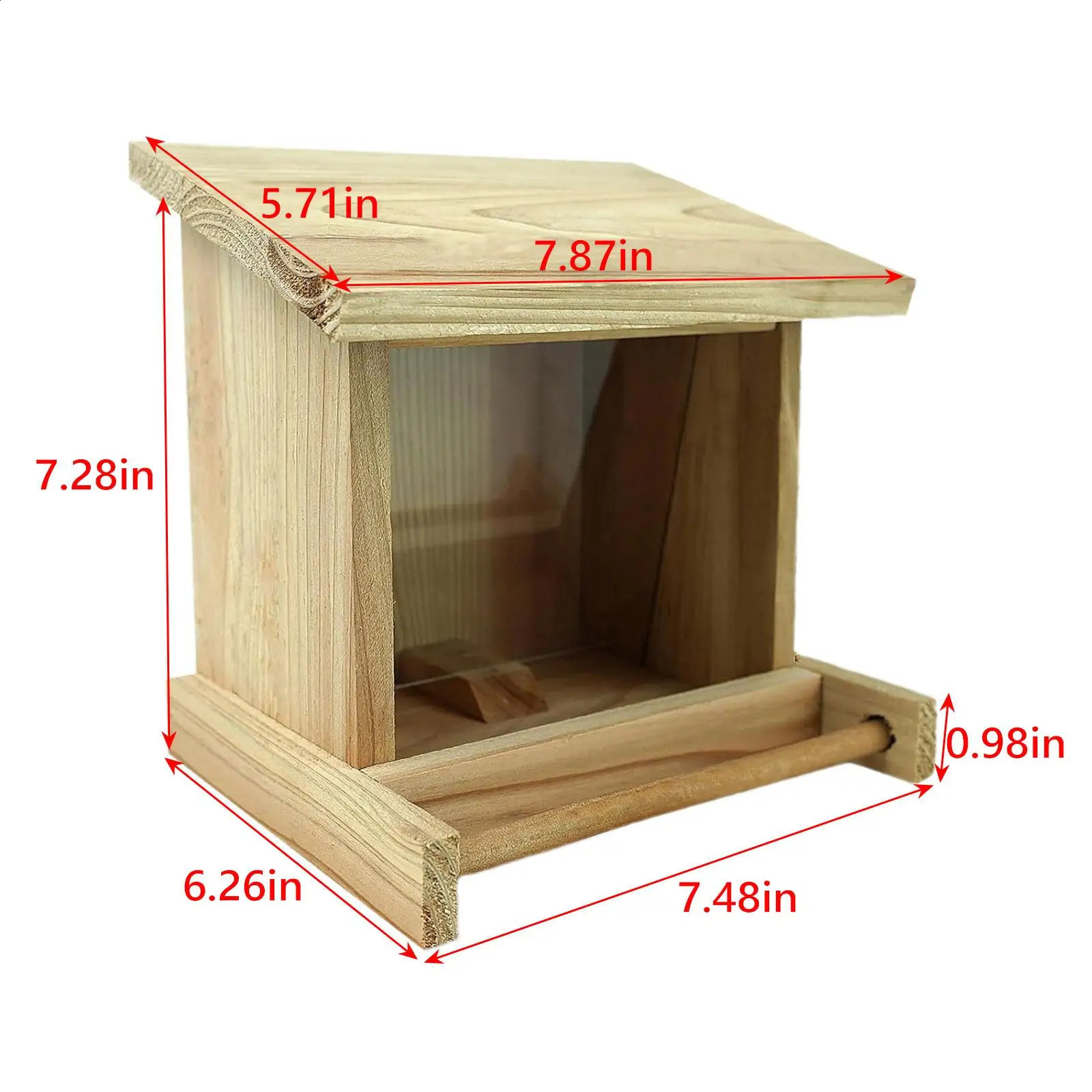 Wood Bird House Feeder for Outdoors Hanging Bird Feeding Station Birds Food Container for Small Birds Parrots 250121