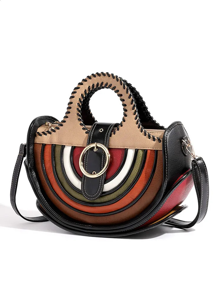 Versatile Hand Wove Shoulder Bag Highend Leather Large Capacity Multilayer Fashion Womens Crossbody HandBag Send A Wallet 250206
