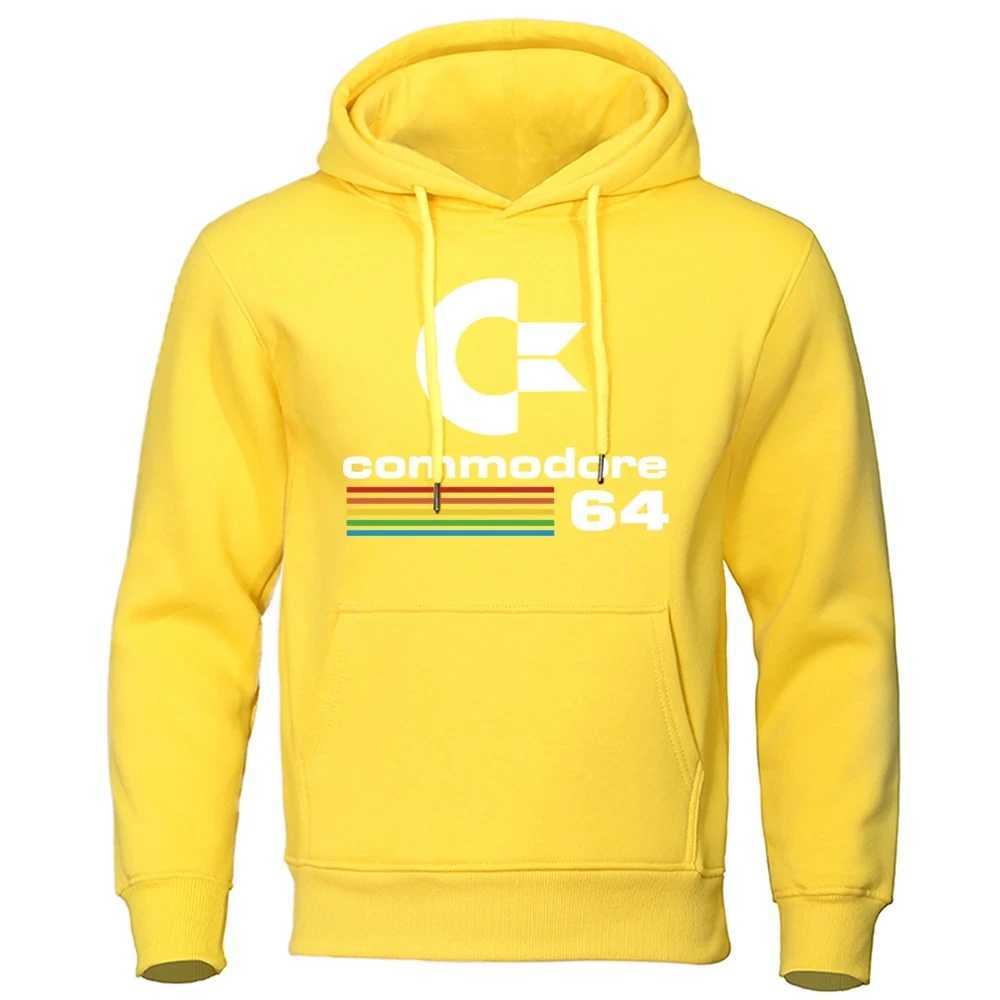 Comfortable mens track suit autumn mens hooded sweatshirt Commodore 64 cool clothes long sleeved hooded sweatshirt street hooded sweatshirt W250207