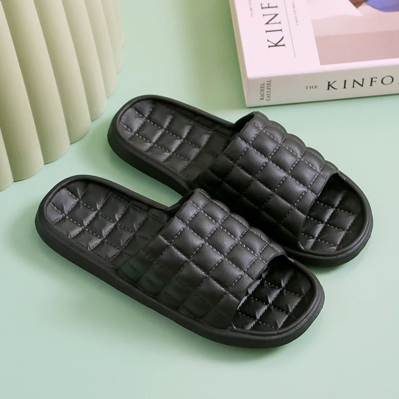 Women Indoor Home Slippers Summer Soft Comfortable Flip Flops Bath Slippers Couple Family Flat Shoes el Sandals 250120