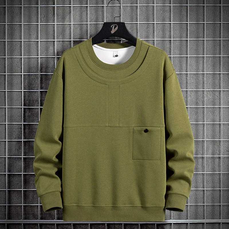 2024 Spring Men Stripe Sweatshirt Cotton Oversized Hoodies Men Long Sleeve O-Neck Pullovers Male Streetwear Fashion Tops 6Xl 8Xl W250207