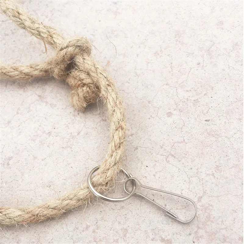 Birds Swing Ladder Toys Hemp Rope Net Pet Parrot Birds Chew Play Climbing Ropes with Hook Pet Accesorios for Bird Indoor Toy 250206