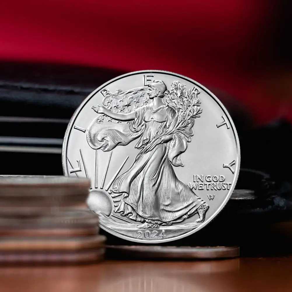 Commemorative Eagle Medal 2024 Statue of Liberty Commemorative Silver American Eagle Metal Collection Coin Festival W250207