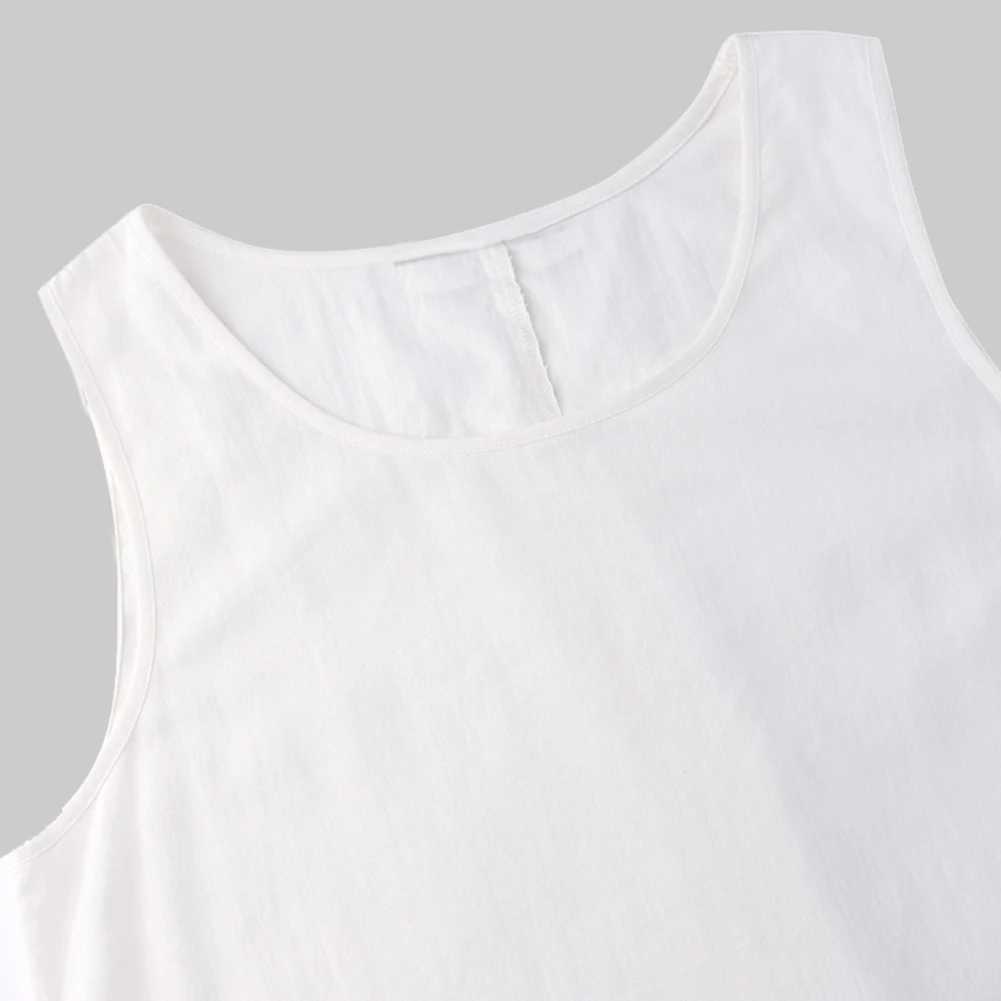 Loose dress Vintage Women Solid Color Sveless O Neck Pleated Large Hem Loose Tank Dress women Large Hem Loose Tank DressXJ2500207