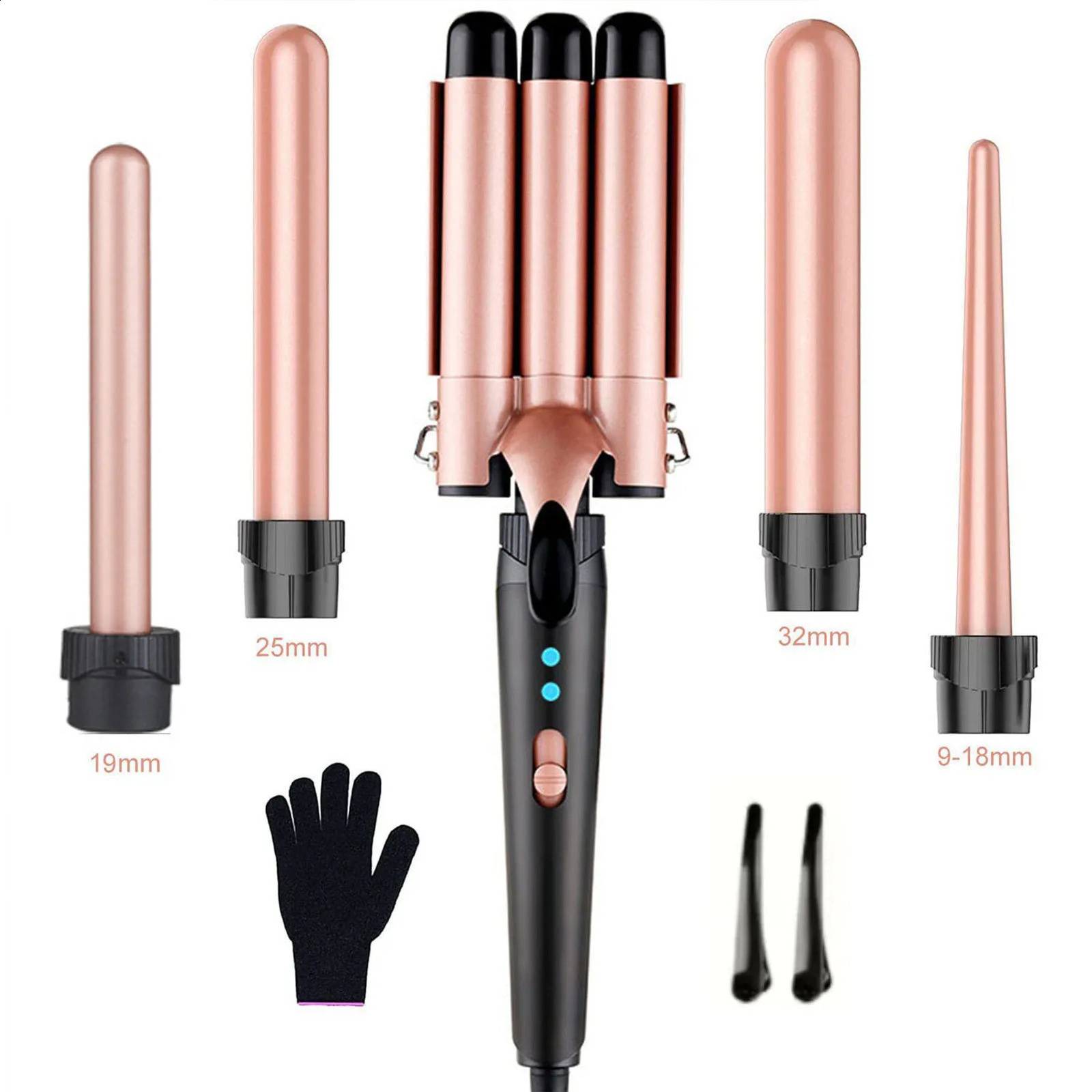 5 In 1 Hair Waver Curling Iron Professional Lcd Display Hair Wand Curler For Professional Salon At Home Diy Natural Styling 250206