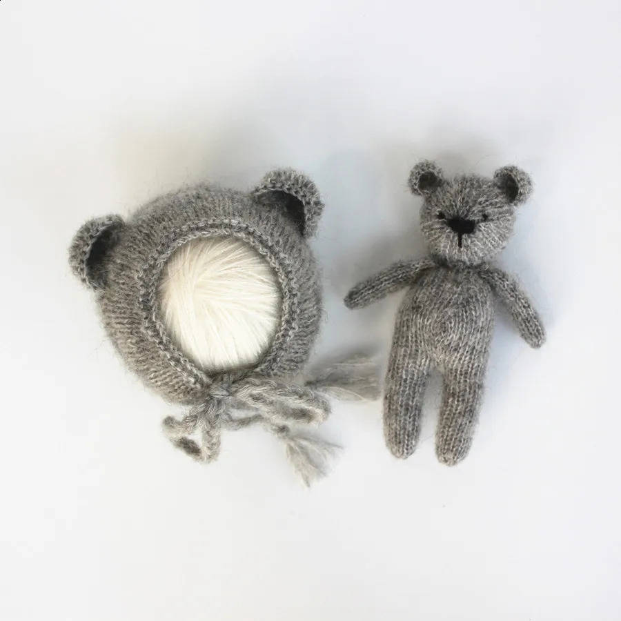 born Baby Bear Caps Doll Set Pography Props born Beanies Baby Keepsakes Babies Accessories born Po Props 250206