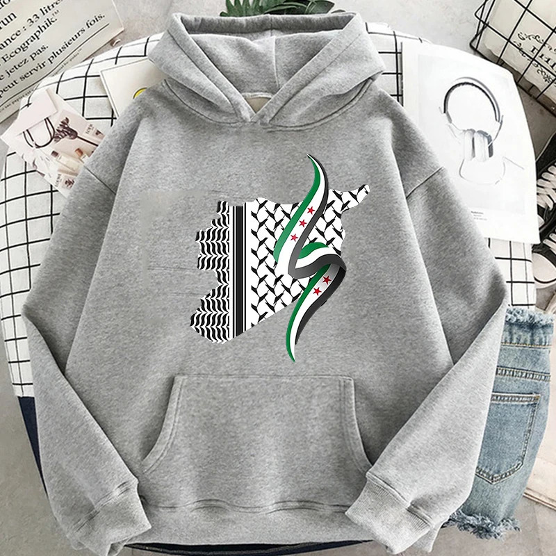 Damascus Syria Hoodie 2025 Womenmen Harajuku Aesthetic Hoodies Autumn Winter Clothes Pullover Sweatshirt Vintage 250110