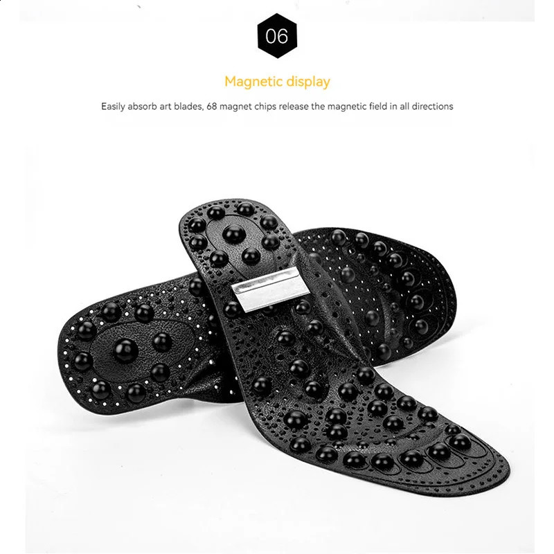 Magnetic Therapy Massage Insoles For Shoes Foot Acupressure Enhanced Magnetic Insole Point Therapy Feet Body Detox Insert Pads 250120