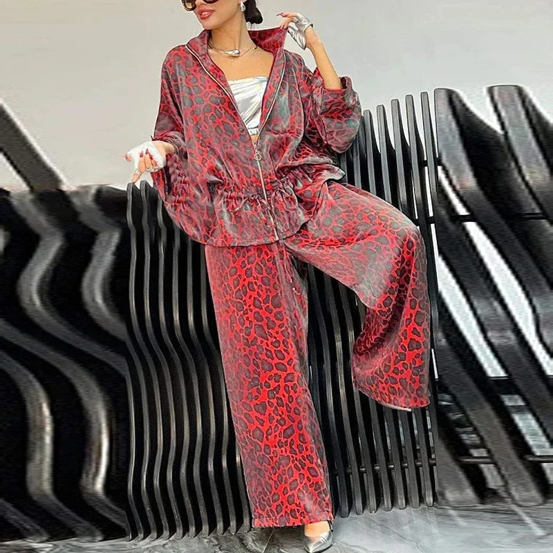 Women Casual Solid Hooded Sweatshirt and Pants Set Autumn Loose Sportswear Outfits Winter Long Sleeve Two Piece Suits Tracksuits 250206