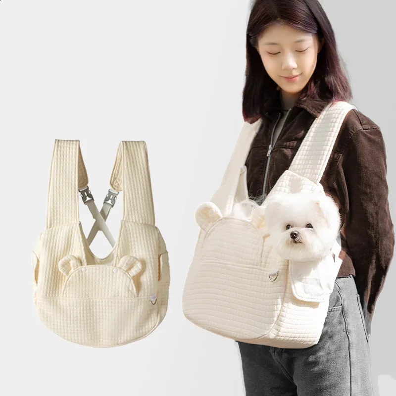 Large Capacity Portable Pet Backpack Comfortable Cotton Pet Travel Bag with Secure Snap Closure For Small Dog And Cat 250206