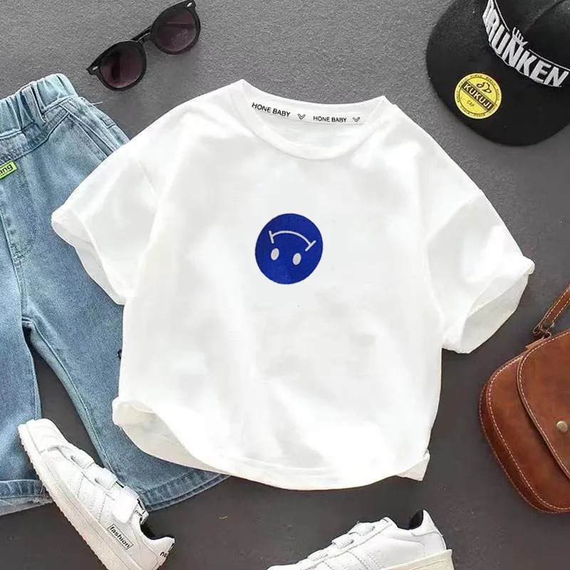 Childrens Short Sleeve Cotton T-shirt Summer Baby Clothes Korean Version of Girls T shirt Cotton short sleeve top for boys top 250207