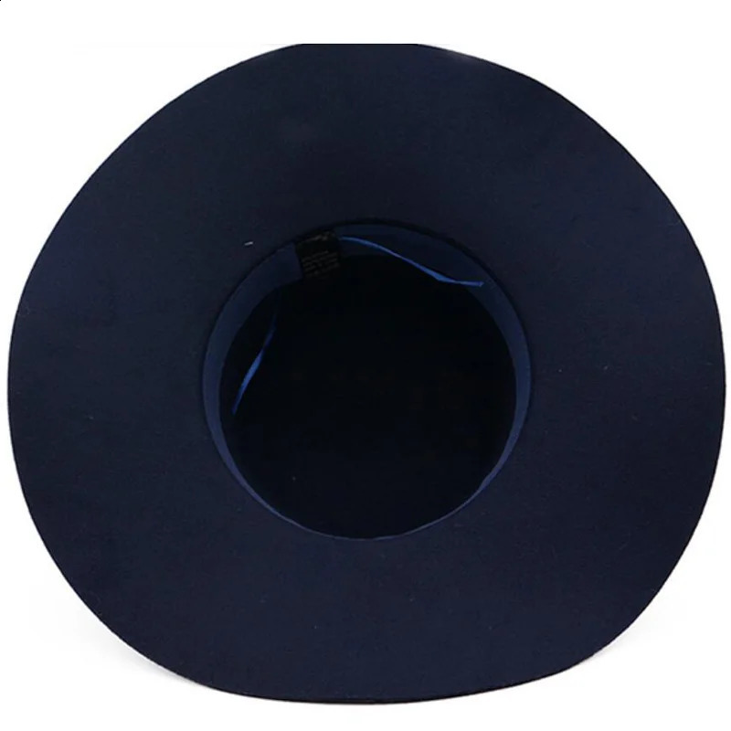 Felt Bowler Hawkins Felt Cap Wide Brim Ladies Trilby Feminino Hat Women Men Jazz Church Godfather Sombrero Caps Wool Fedora Hats 250206