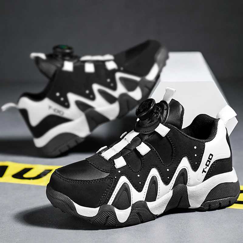 Childrens Walking Shoes Cushioning Lightweight Fashionable Running Shoes Rotating Buckle Outdoor Casual Sports Shoes for Kids W250207