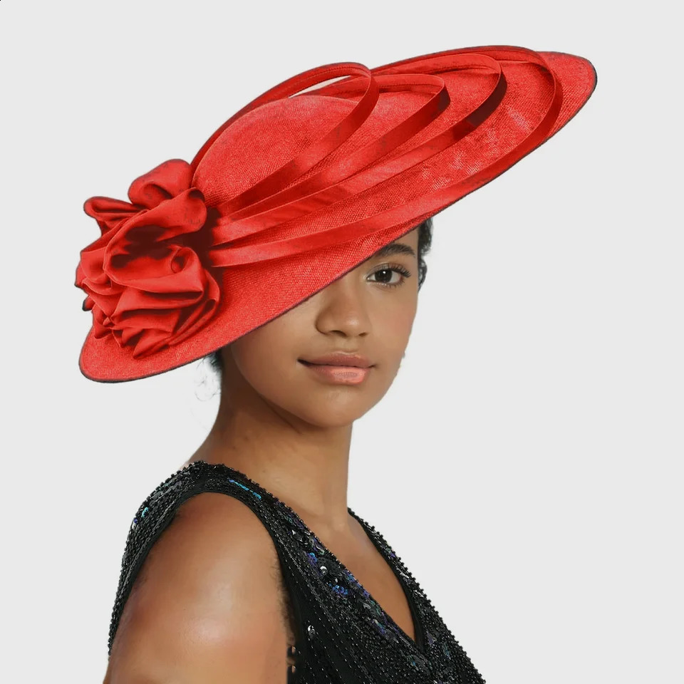 Fancy Christmas Sinamay Fascinator Perfect Wedding Hat Unique Derby Party Hat Fashion Top Church Hats Bride Fascinators Female 250206