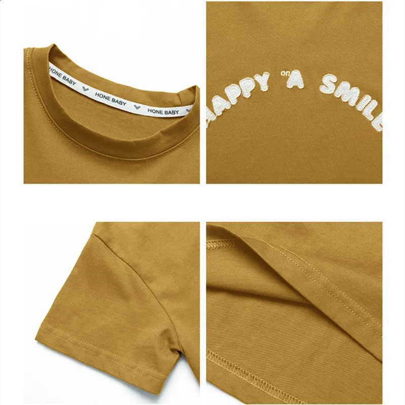 Boys summer short sleeve T-shirts Kids cotton loose casual Tees Korean style Tops 250207