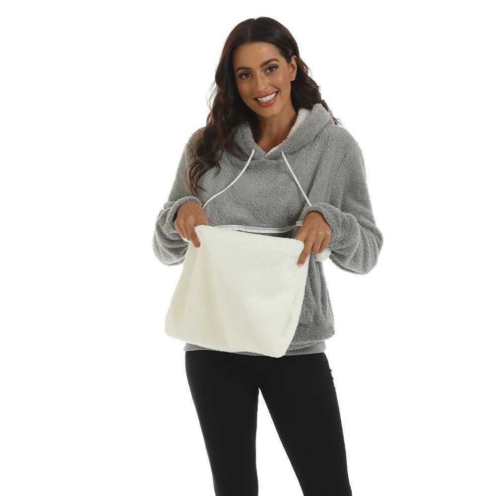 Hoodies Women 2024 Cute Pet Hoodies Dropshipping Sweatshirt with Ear Cartoon Big Pouch Long Sleeve Loose Plush Pullover Autumn W250207