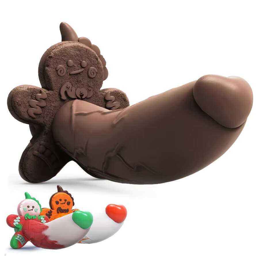 Monster Silicone sy Colourful Cute Gingerbread Man Strong Suction Cup Dragon Dildo Anal Plug Sex Toys For Women