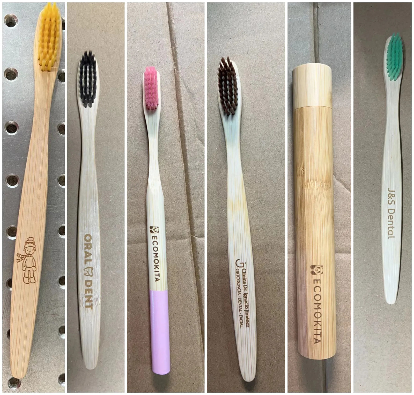 50/100Pcs Customisable Soft Bristle Bamboo Toothbrush Eco Friendly Wood Tooth Brushes Traveling Teeth Care Tools for Adults 250206
