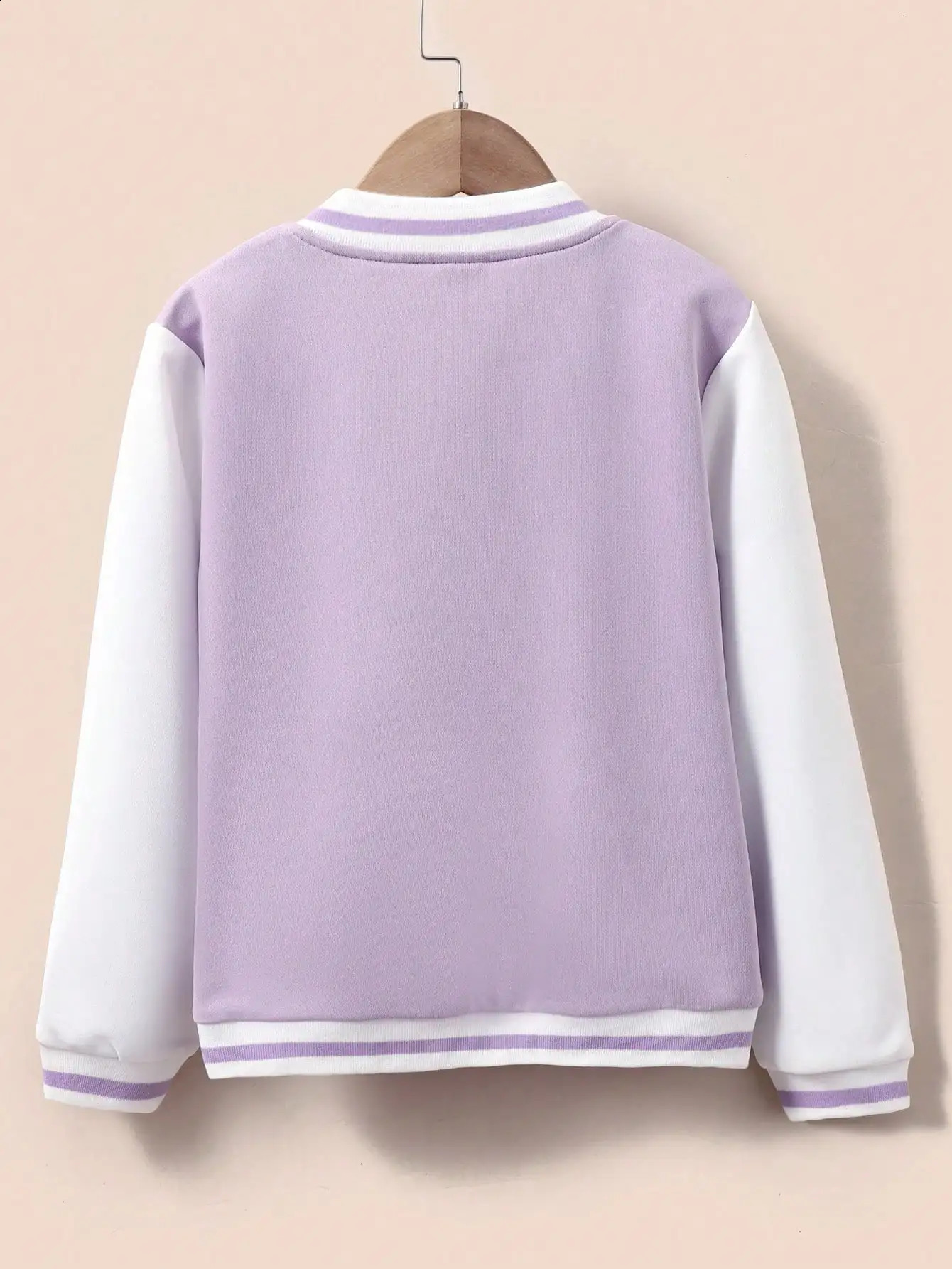8-12 Year Old Spring And Autumn Girl Jacket Cardigan Fashion Patch Baseball Suit Childrens Clothing Youth Sports Jacket 250206