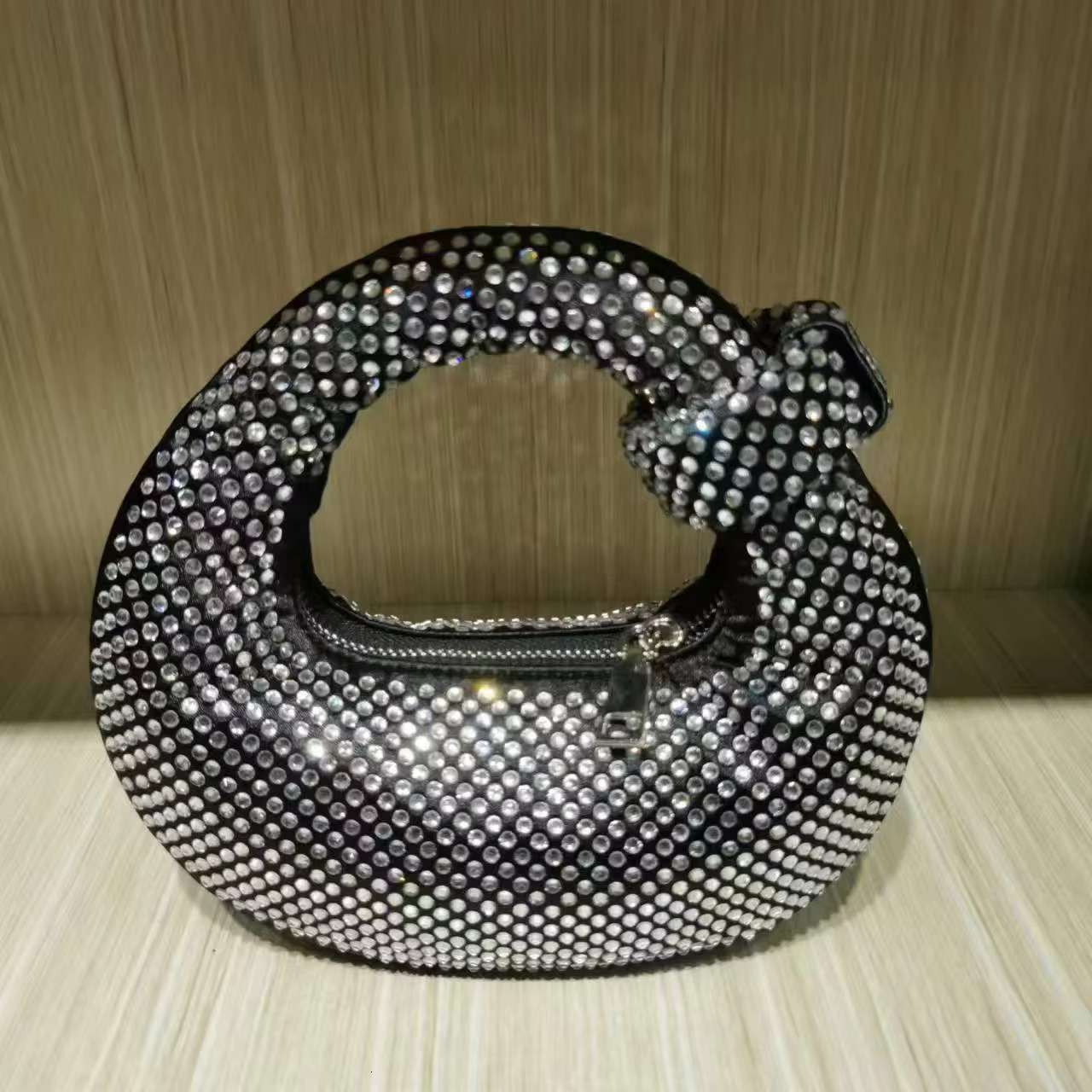 Designer bag women's handbag 2025 new style hand-held small bag shiny and ethereal diamond elegant mini handbag wallet dinner party