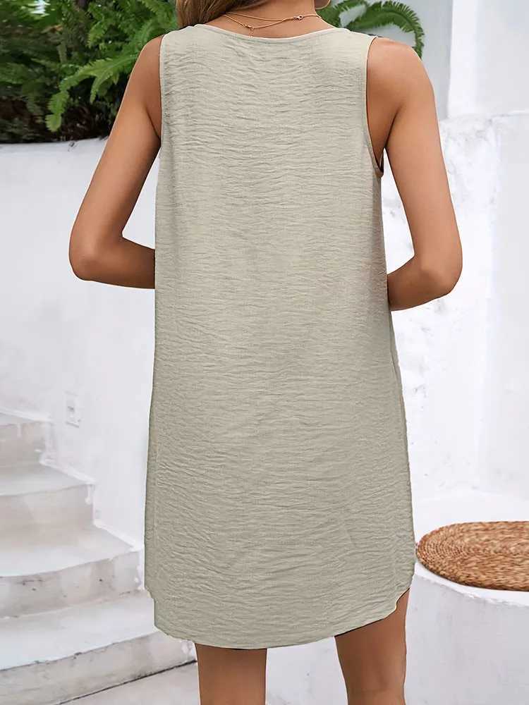 Sveless Dress for Women Summer Pullover Skirt Fashion Fe Clothing Sveless Casual Tank Dress With Pockets On SaleXJ2500207