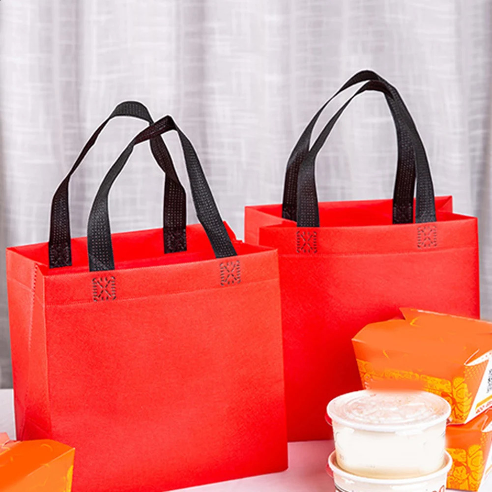 Casual Foldable Shopping Bag Women Reusable Fabric Nonwoven Tote Pouch Lunch Eco Grocery Handbag High Quality 250121