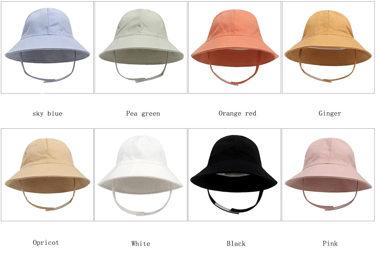 0-8years Baby Hat Summer Autumn Panama Baby Outdoor Fisherman Sun Hat Beach Accessories Kids Bucket Hat Baby Cap for Girls Boys 250206