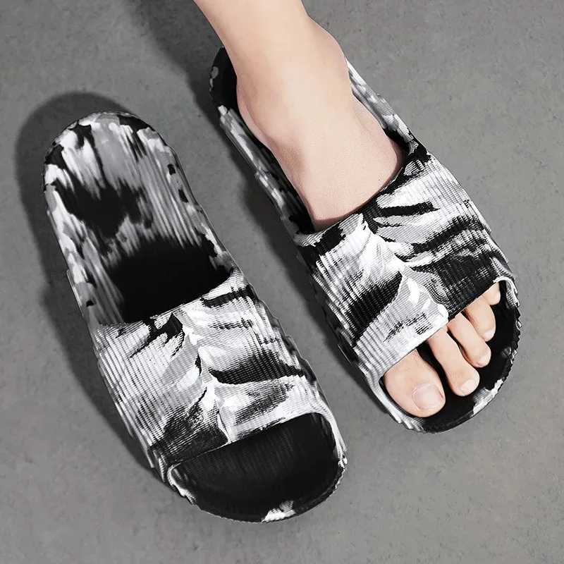 Mens Slippers Summer Indoor Home 2024 New Bathroom Anti Slip Soft Sole Slippers EVA Fi Trend SlippersXJ250207
