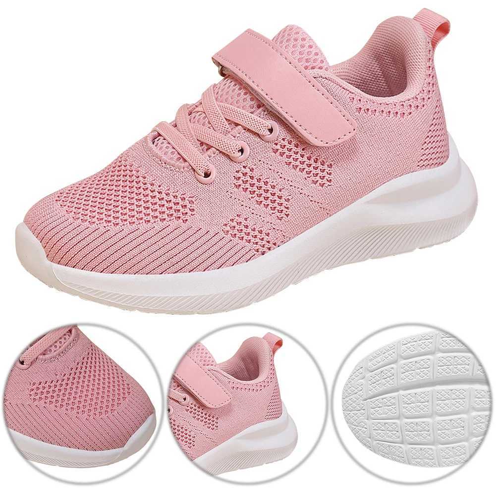 Kids Running Shoes Fashion Tennis Shoes Breathable Knitted Athletic Shoes Comfortable Casual Mesh Sneakers for Little/Big Kids W250207