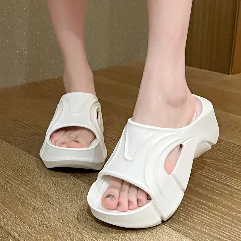 Summer Flip Flops Women Fi Platform High Heel Slides Shoes Soft EVA Couple Outdoor Modern Beach Casual Slippers WomenXJ250207