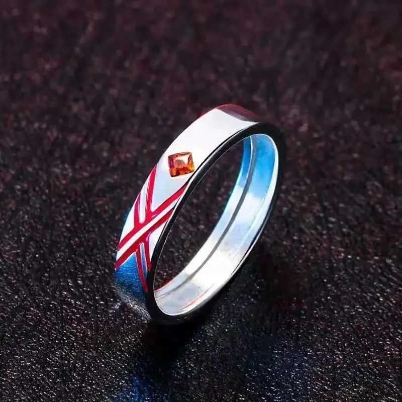 Dear Franxx Ring HIRO ZERO Two Role Playing Adjustable Neutral Couple Ring Jewelry Gift Party Accessories W250207