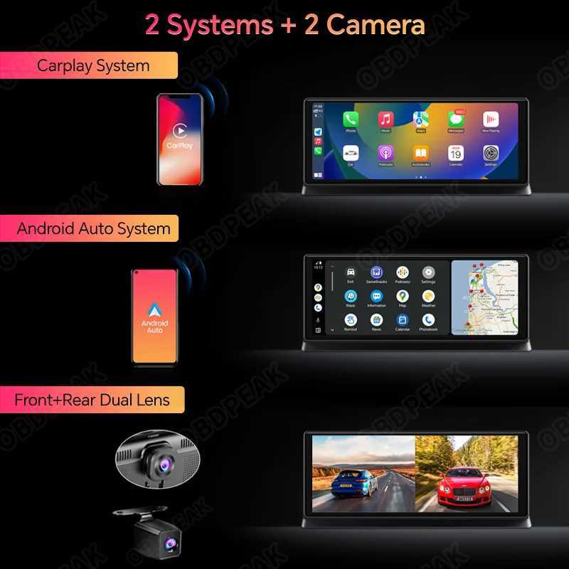 car dvr K2 Pro 11.3 Dash Cam 4K 2160P Car DVR Recording Carplay Android Auto Wireless Connection 5G WiFi GPS Navigation Dashboard R250506