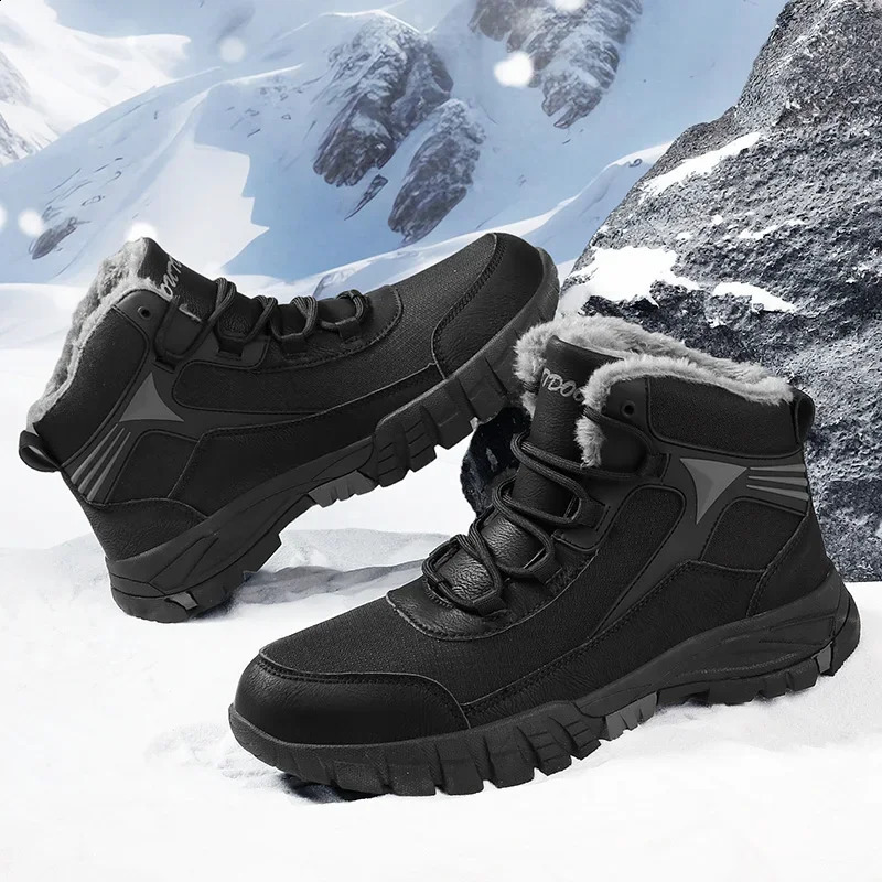 Mens Outdoor Hiking Boots Add Cotton Warm Wear Resistant Fashion Casuals Sports Shoes Plush Comfortable Walking Shoes for Woman 250120