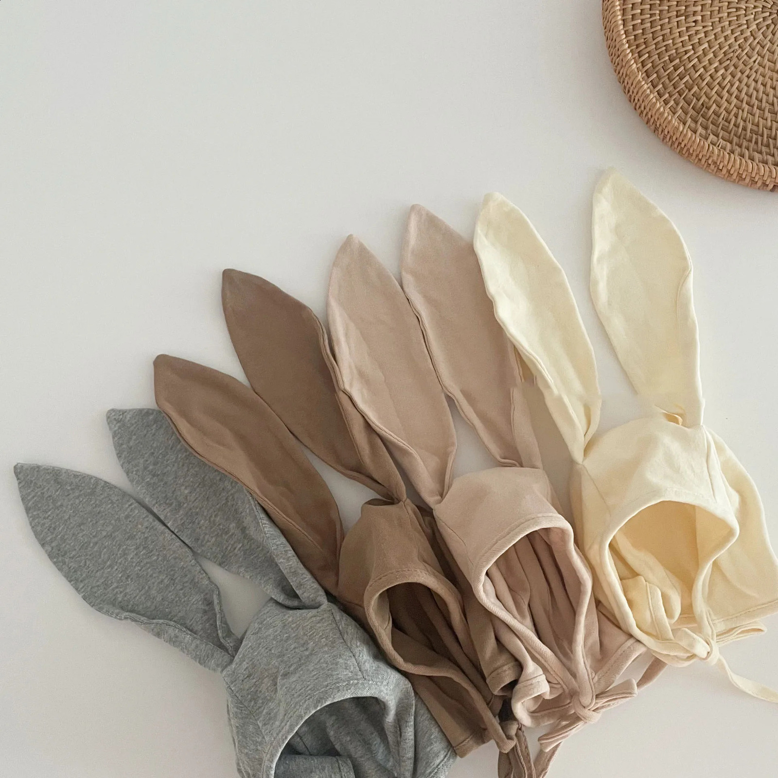 Soft Cotton Baby Hat With Ear Korea Style born Kids Beanie Infant Bonnet Cap Spring Autumn Adjustable Child Caps 250206