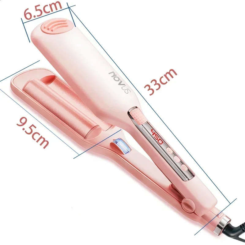 NOVUS 32MM Wavy Hair Curlers French Egg Roll Head Waver Styler 6000w negative ion Fast Heating 60 Min Auto off Curling Iron 250206
