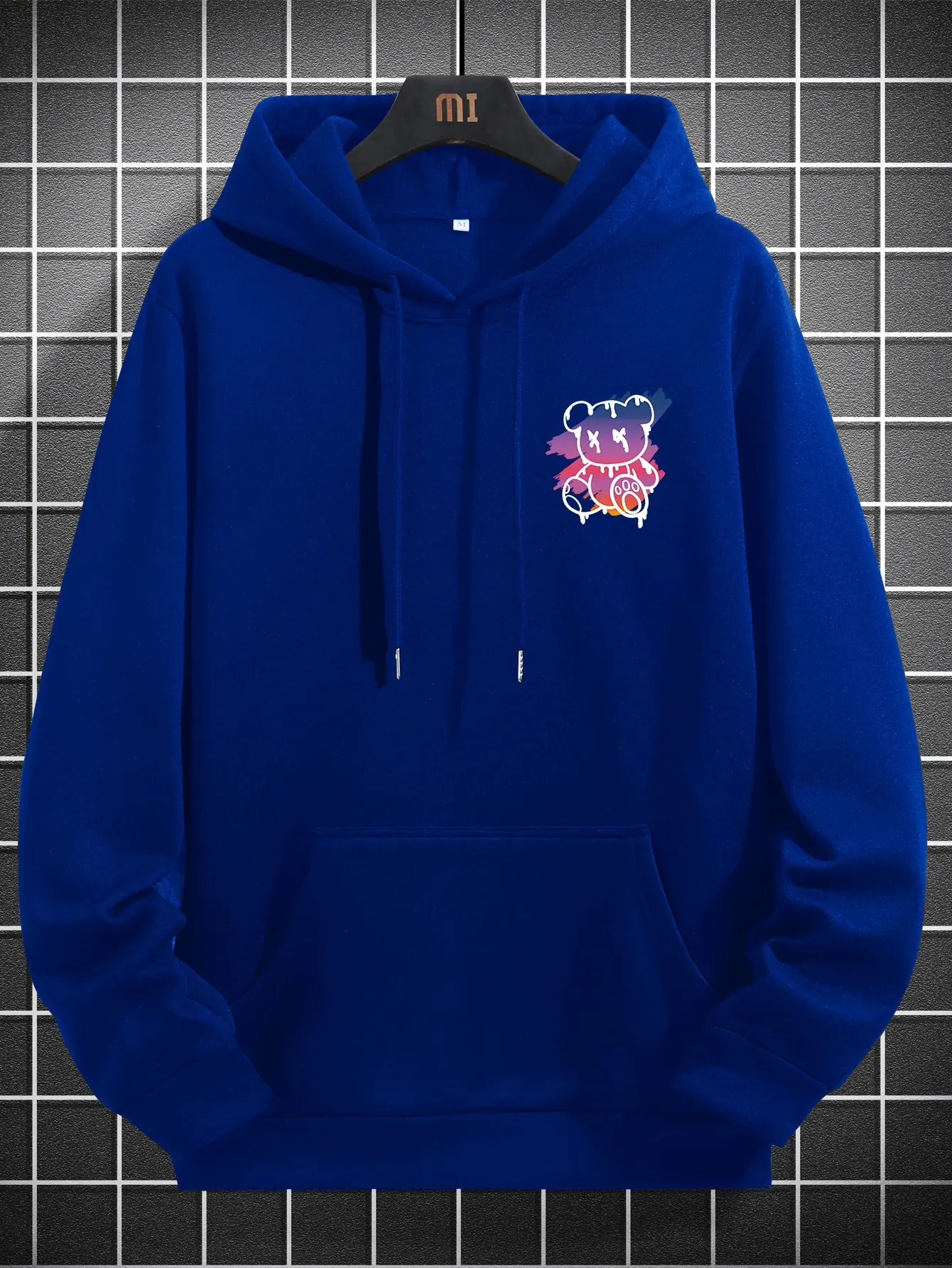 York Art Word Cartoon Bear Sunset Scenery n Male Clothing Hip Hop Street Hoodies AllMatch Pocket Pullovers Men Hoody 250207