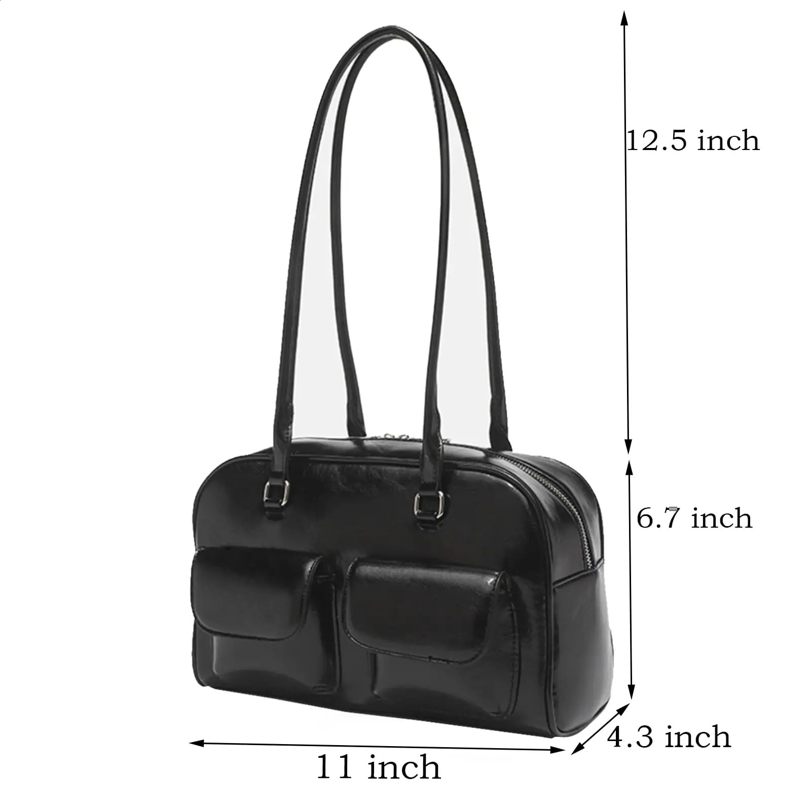 Fashionable womens shoulder bag crossbody handbag multi pocket bowling 250206