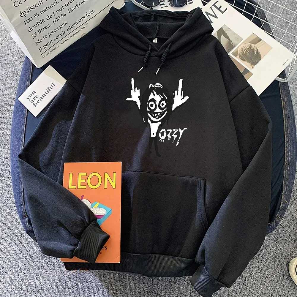 Autumn winter Fashion Hoodies Funny Ozzy Osbourne Graphic Long-sleeved for Men Harajuku Grunge Casual Comfortable Sweatshirt W250207