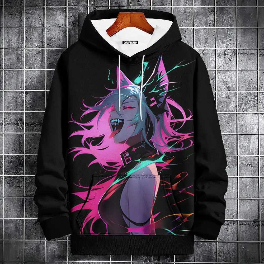 Fashion Mens Hoodie Anime 3d Print Long Sleeve Sweatshirts For Mens Autumn Hoodie Men Women Clothing Oversized Hoodies Pullover W250207