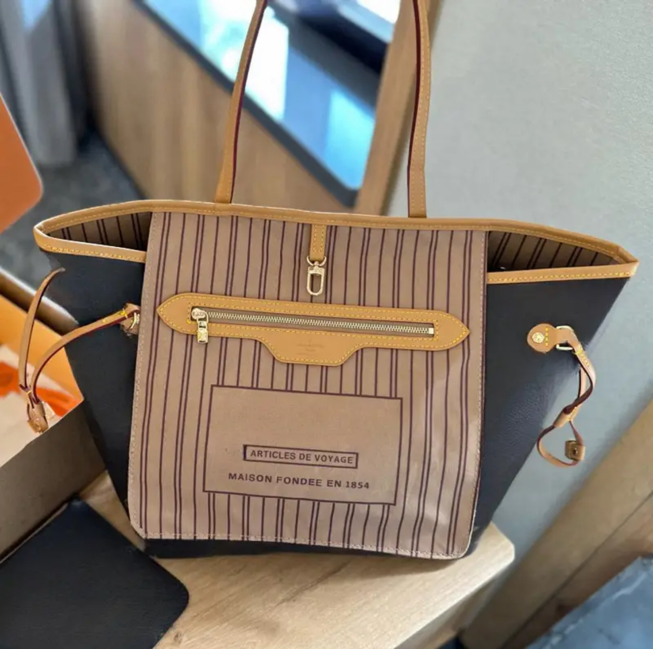 Designer Bag Tote Bag Woman Large Handbags Leather Shopping Purse Women Luxury Bag Classic Flower Checked Shoulder Bag Handbags Large Capacity Travel Bag