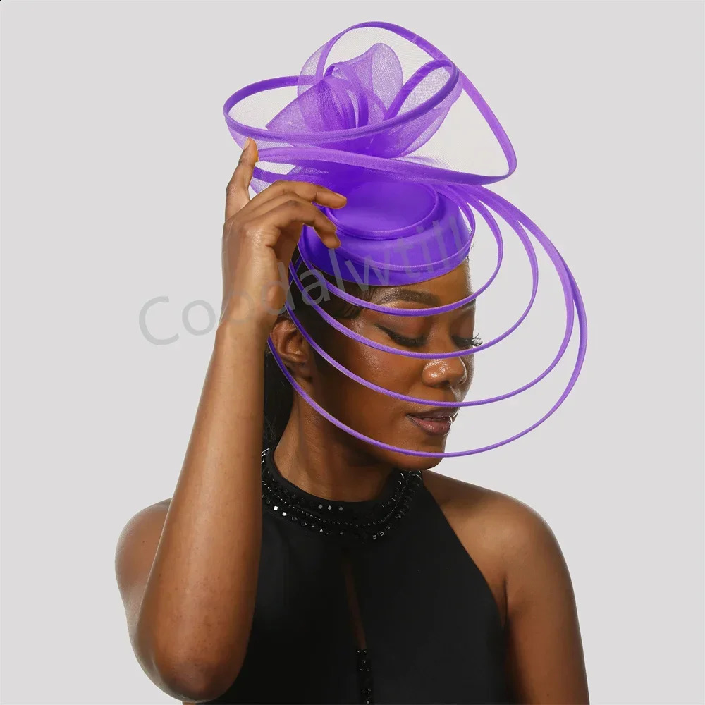 Wedding Church Hat Fascinator Headpiece Formal Kentucky Femme Party Dinner Chapeau Cap Lady Ocn Pillbox Cap Mesh Headwear 250207