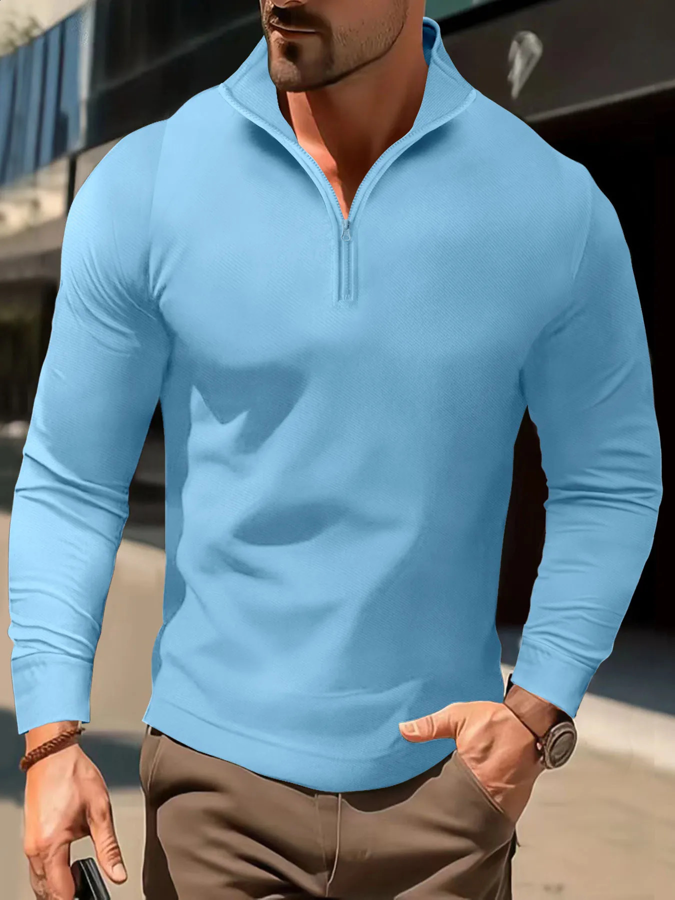 2024 Spring and Summer Cotton Polo Shirt Mens Business Casual Embroidered Lapel Breathable LongSleeved Men 250121