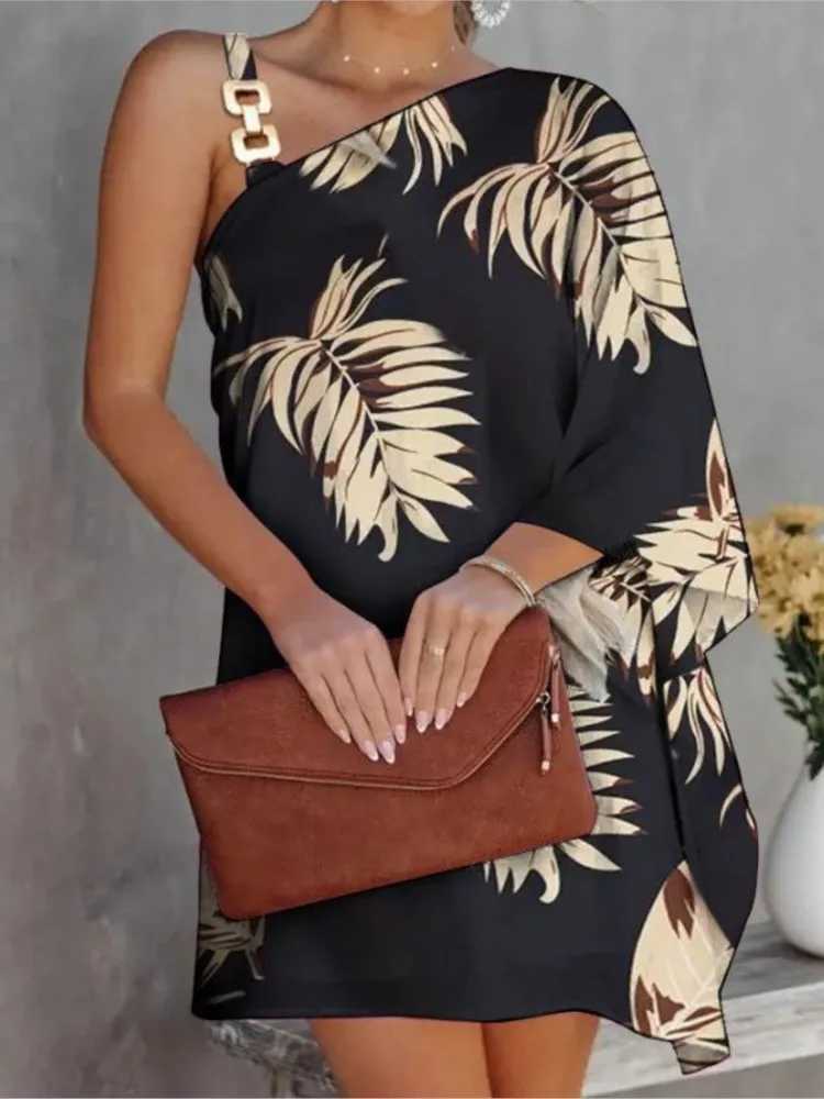 Summer Print Women Dress Fashion Sexy Loose Ele Casual Dresses Fe Office Clubwear Party Dress Robe Femme New 2024XJ2500207