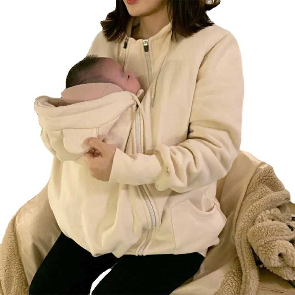 Parent-child One-piece Baby Mother Breastfeeding maternity Clothes Spring Autumn Newborn Outing Clothes Coat Sweater W250207