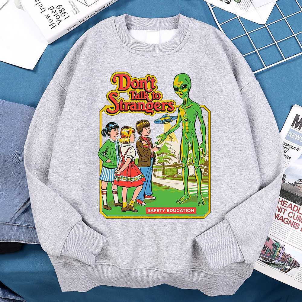 Dont Talk To Strangers Men Women Hoody Warm Fleece Hoodies Hip Hop Autumn Sweatshirt Fashion Fleece Loose Sportswear Couple W250207