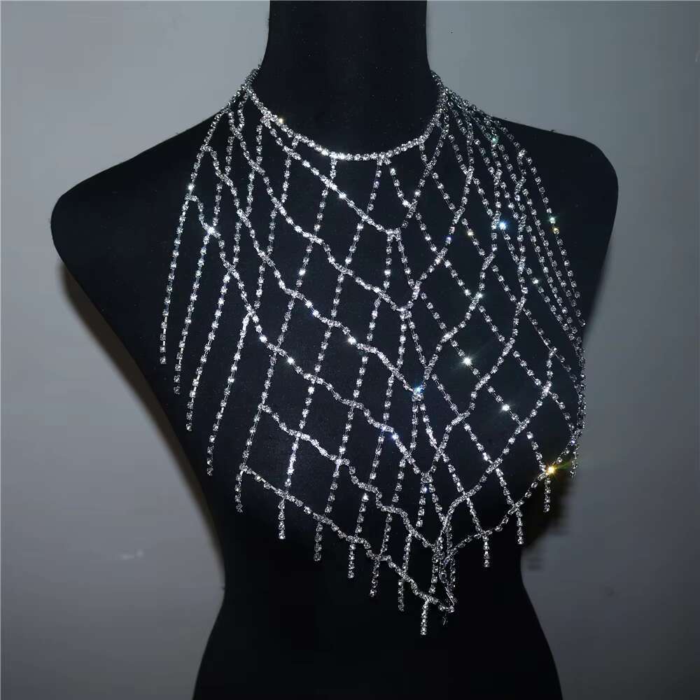 2022 New Beach Women's Sexy Bikini gerie Rhie Ladies Camisole Bra Body Chain Harness Jewelry Accessories