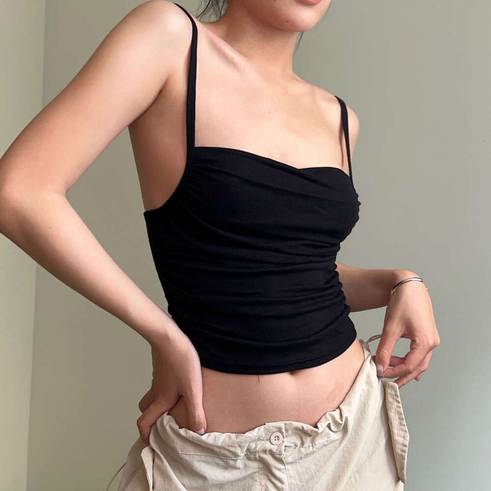 European and American Spring Hot Products Fashionable, Sexy, Pure Desire Style Short Slim fit Sleeveless Strap Top 2025 Versatile New Trendy Clothing 