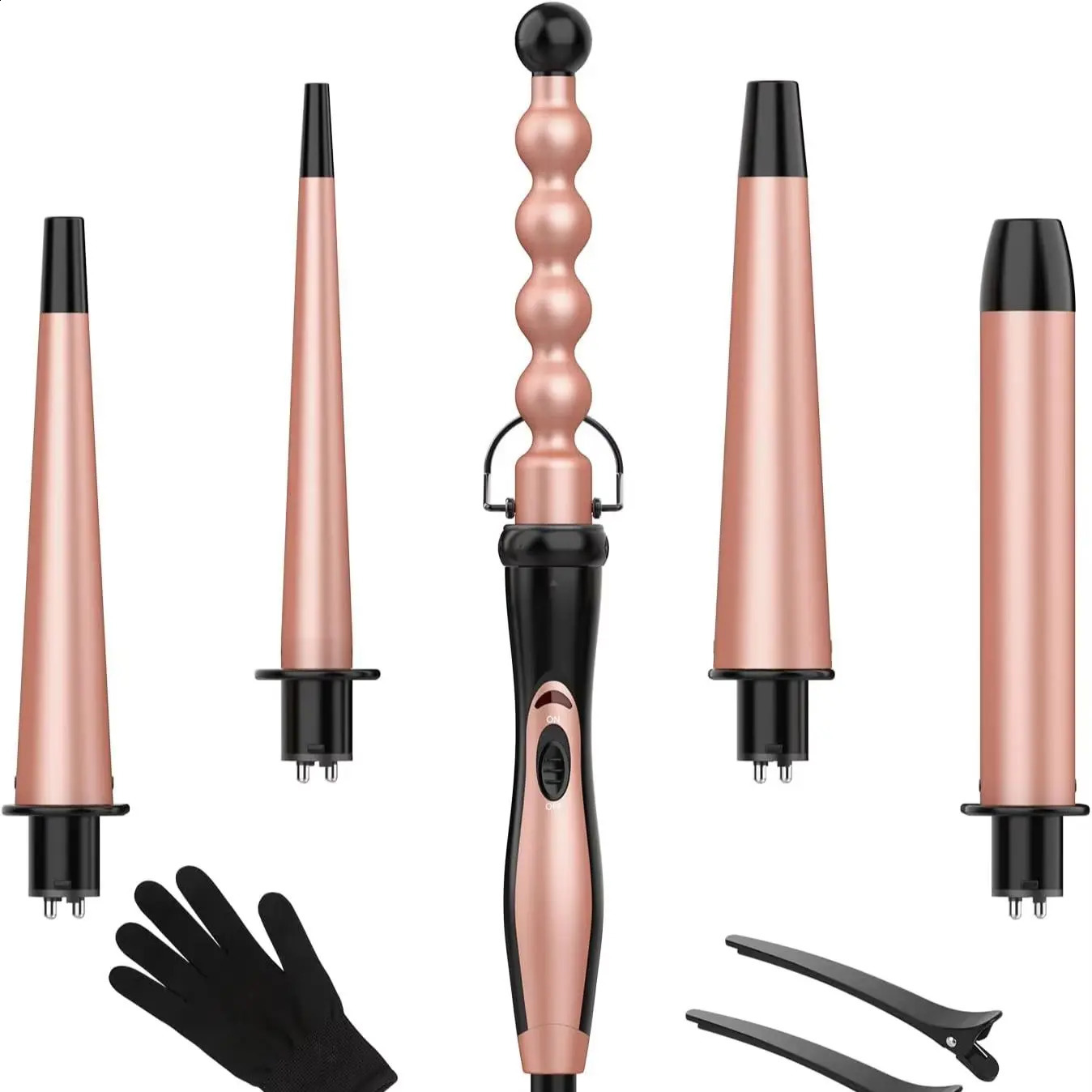 5 in 1 Curling Iron Set OPE PRO Curling Wand Iron with Interchangeable Barrels Hair Curler Wand for Hairstyle 250206